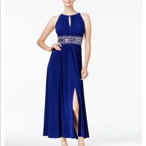 Petite royal blue evening gown